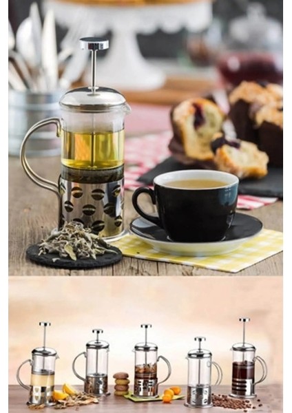 New Life 350ML Çelik French Press Bitki Demleme Bardağı Bls Fp 350