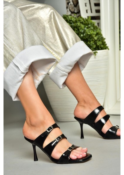 S518200409 Siyah Ince Topuklu Ayakkabı Kadın Terlik fırsatları