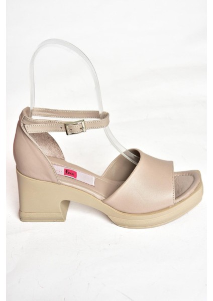 P555325003 Vizon Deri Kalın Topuklu Ayakkabı indirimleri