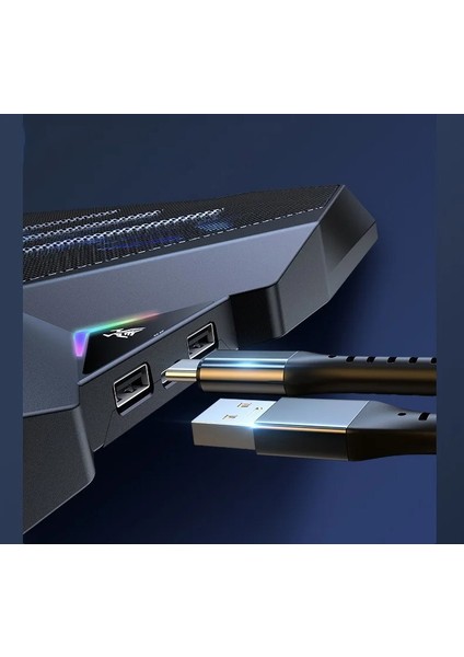 8 Fanlı 18-11inç Rgb Işıklı Notebook Laptop Soğutucu Fan Yükseklik Ayarlı Sessiz LCD Pro Stand