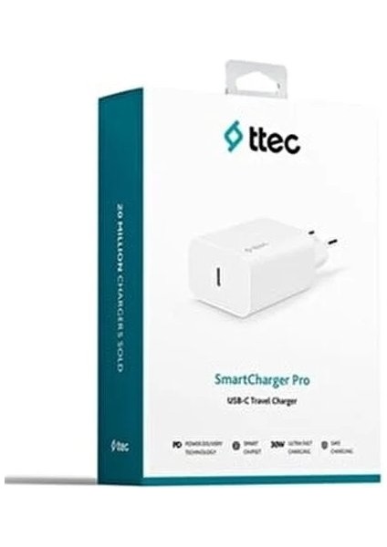 T.tec 2SCS22BC Ttec Smartcharger Pd 20W Seyahat Hızlı Şarj Aleti+Usb-C - Usb-C 3A Kablo Be