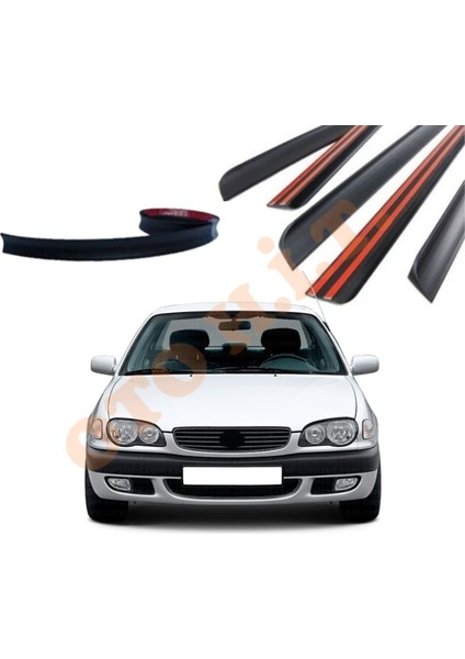 Toyota Corolla 01-02 Uyumlu Bagaj Üstü Spoiler Mat Siyah fiyatları