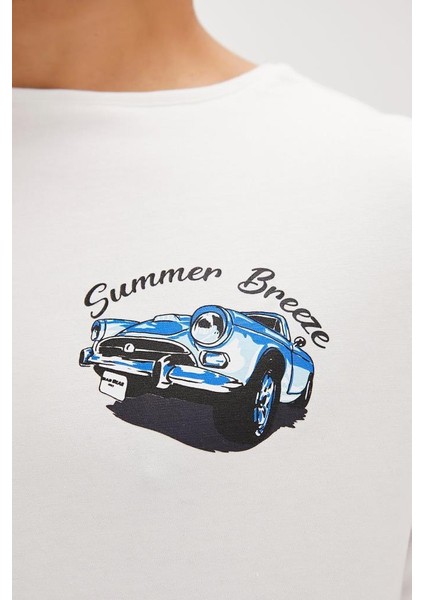 Dustın T-Shırt Off-Whıte Erkek Tişört Beyaz S-Xxl modelleri