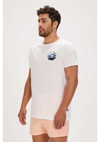 Dustın T-Shırt Off-Whıte Erkek Tişört Beyaz S-Xxl fırsatları