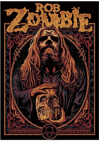 Ahşap Mdf Puzzle Yapboz Rob Zombie Kart 255 Parça 35*50 cm