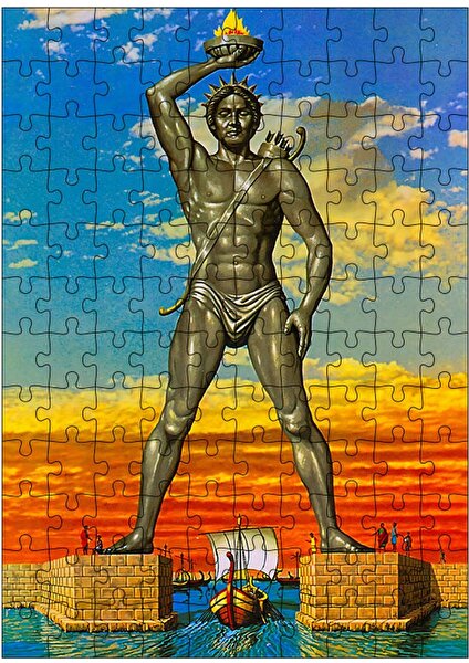 Ahşap Mdf Puzzle Yapboz Antik Rodos Heykeli 120 Parça 25*35 cm