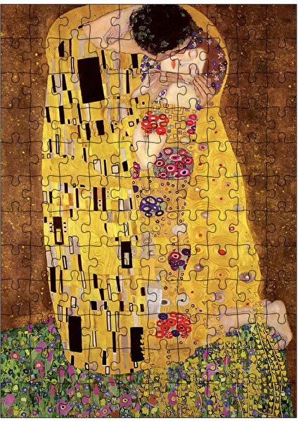 Ahşap Mdf Puzzle Yapboz Klimt Öpücük 120 Parça 25*35 cm