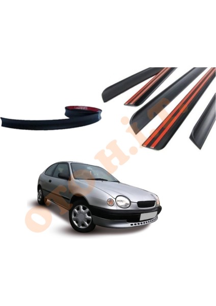 Toyota Corolla 98-01 Uyumlu Bagaj Üstü Spoiler Mat Siyah fiyatları