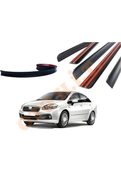 Fiat Linea Makyajlı Uyumlu Bagaj Üstü Spoiler Mat Siyah
