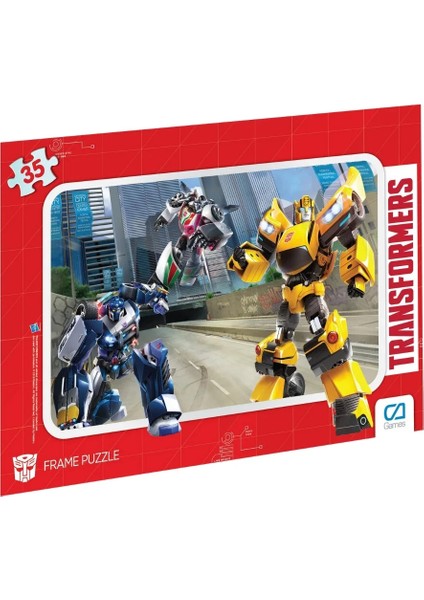 Ca Games Transformers Lisanslı 35 Parça Çerçeveli 34X24CM Çocuk Puzzle Yapboz Serisi