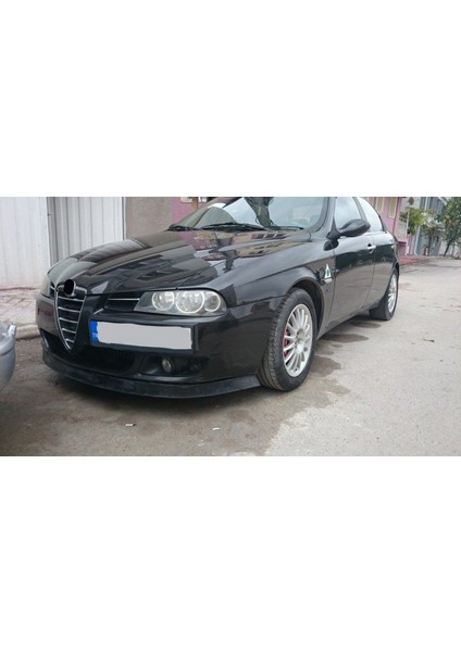 Oto h.i.t. Alfa Romeo 156 Uyumlu Body Kit Ön Tampon Eki Kırılmaz Yumuşak Lip Mat Siyah