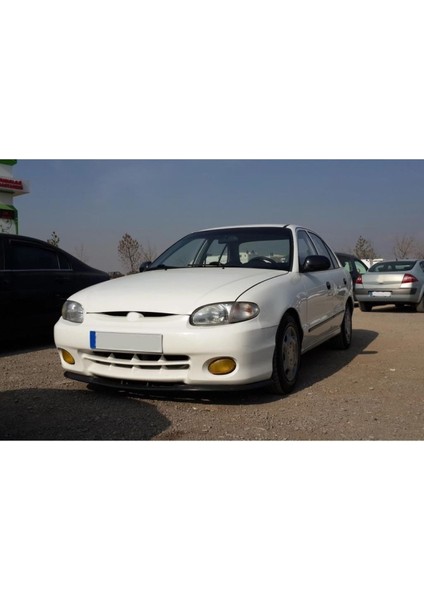 Oto h.i.t. Hyundai Accent Yumurta Kasa Uyumlu Ön Tampon Eki Cupra Lip Mat Siyah Body Kit