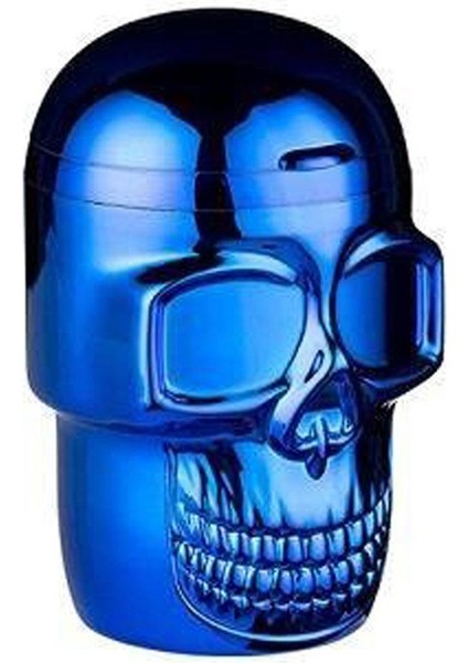 Bek Tobacco Pop Skull  LED Işıklı Araç Araba Küllüğü Mavi 9cm