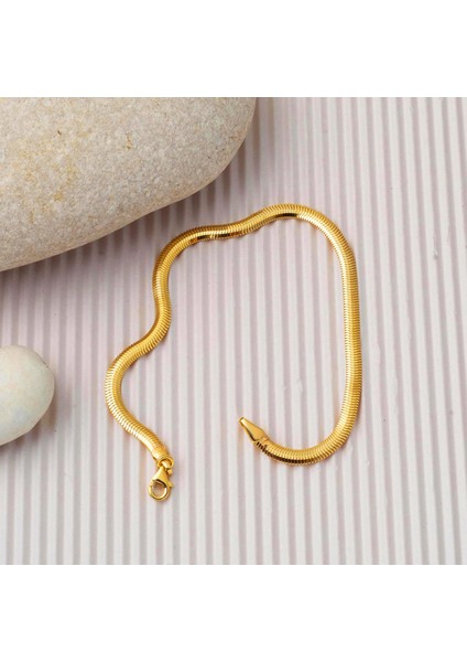 22 Ayar 3 Mm. Balıksırtı Altın Bileklik modelleri