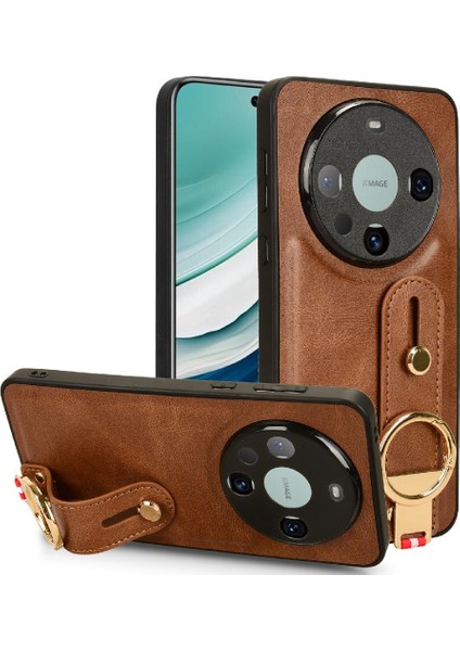 Huawei MATE60 Pro 5g Kolaylık Bilek Kayışı Premium Pu Deri Kılıf (Yurt Dışından)
