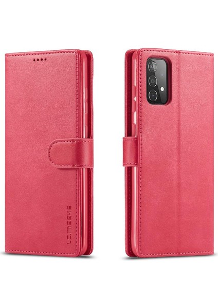 Samsung Galaxy A52S 5g Buzağı Doku Yatay Çevir Deri Kılıf (Yurt Dışından)