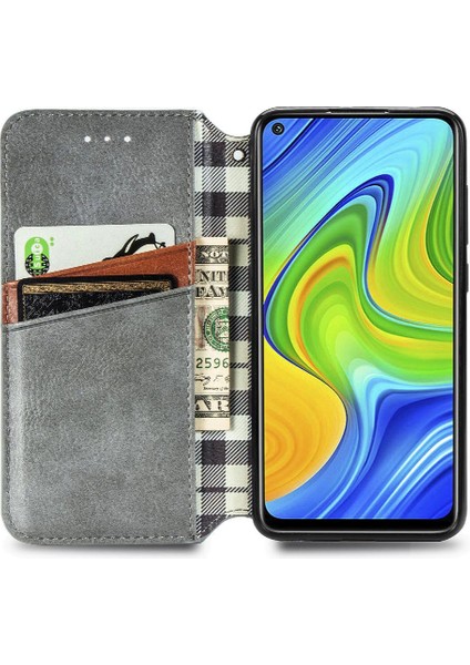 Xıaomı Redmi Not 9 Için Kılıf Moda Tasarım Kapak Çevirin Cüzdan Fonksiyonu (Yurt Dışından)