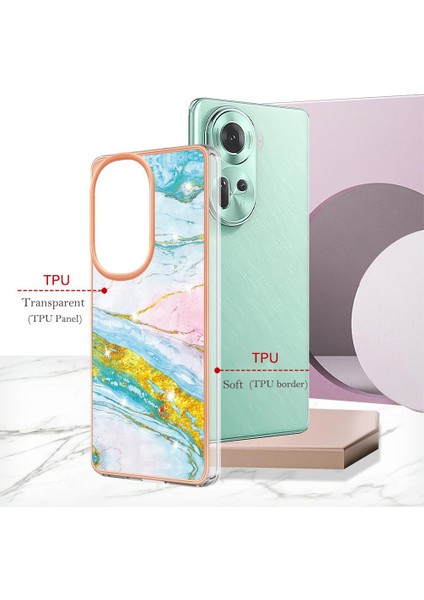 Oppo Oppo 11 Için Kılıf 5g Yumuşak Tampon Ince Tpu Koruma Mermer Desen (Yurt Dışından)