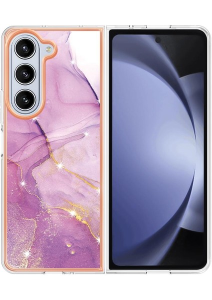 Samsung Galaxy Z Için Kılıf Fold 5 Yumuşak Tampon Mermer Desen Ince Tpu (Yurt Dışından)