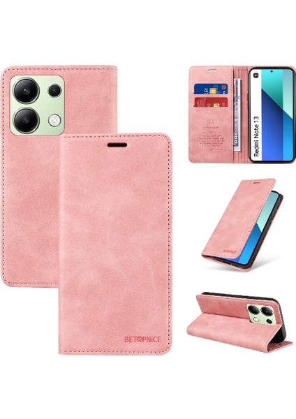 Redmi Için Not 13 4g Pu Deri Manyetik Folio Cüzdan (Yurt Dışından)