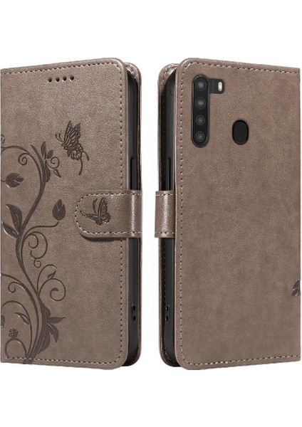 Samsung Galaxy A21 Kabartmalı Kelebek ve El ile Kart Yuvası Için Kılıf (Yurt Dışından) modelleri