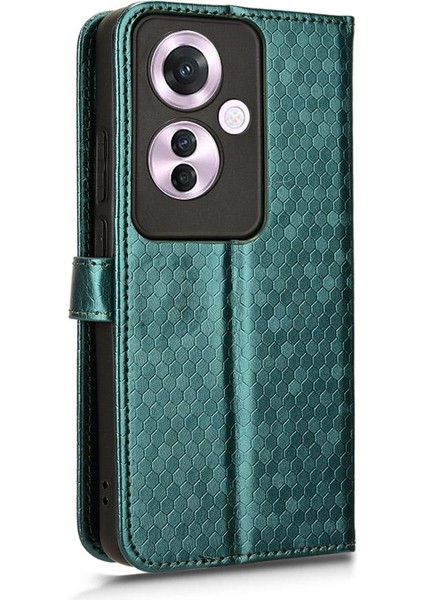 Oppo RENO11 F 5g Manyetik Toka Için Kılıf Geometrik Desen Deri Cüzdan (Yurt Dışından)