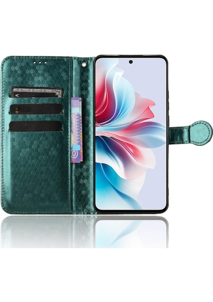Oppo RENO11 F 5g Manyetik Toka Için Kılıf Geometrik Desen Deri Cüzdan (Yurt Dışından)