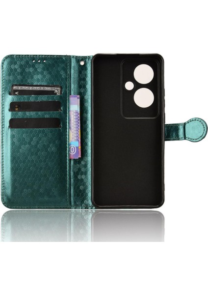 Oppo RENO11 F 5g Manyetik Toka Için Kılıf Geometrik Desen Deri Cüzdan (Yurt Dışından)