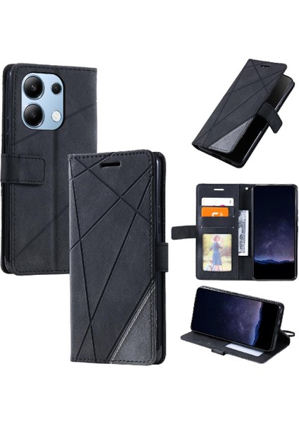 Redmi Için Not 13 4g Pu Deri Darbeye Manyetik Cüzdan (Yurt Dışından)