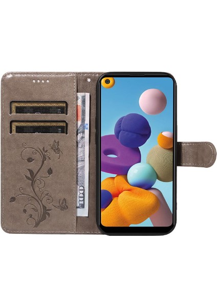 Samsung Galaxy A21 Kabartmalı Kelebek ve El ile Kart Yuvası Için Kılıf (Yurt Dışından) indirimleri
