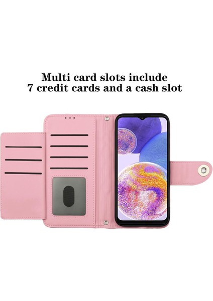 Samsung Galaxy Için Kılıf A52S 5g Kart Tutucu Cüzdan Kapak Bilek Şeridi (Yurt Dışından)