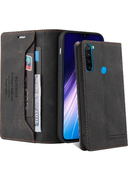 Xıaomı Redmi Için Not 8t Iki Kart Yuvaları Premium Deri Kickstand (Yurt Dışından)
