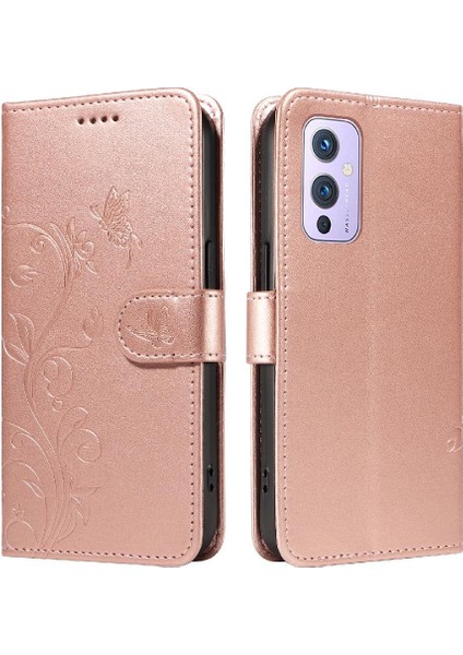 Oneplus 9 Için Kılıf El Kayışı ile Yüksek Kaliteli Deri Cüzdan Telefon Kılıfı (Yurt Dışından)