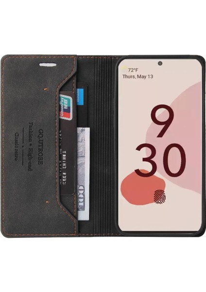 Google Pixel 7 Pro Kickstand Premium Deri Iki Kart Yuvası Için Kılıf (Yurt Dışından)