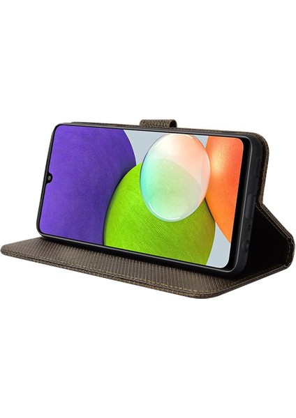 Samsung Galaxy A22 4g Manyetik Cüzdan Kickstand Kart Tutucu Kapak (Yurt Dışından)