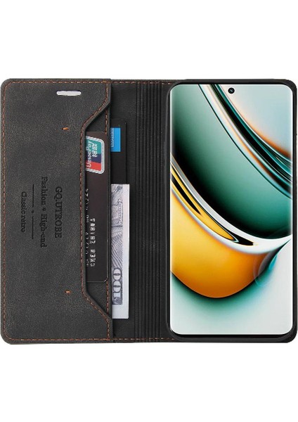 REALME11 Pro Kickstand Premium Deri Premium Deri Iki Için Kılıf (Yurt Dışından)