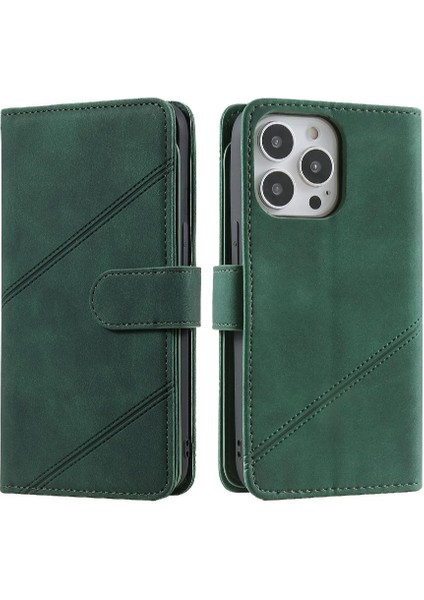 IPhone 13 Için Kılıf Pro Max Cüzdan Flip Folio Bileklik Kart Tutucu Pu (Yurt Dışından)