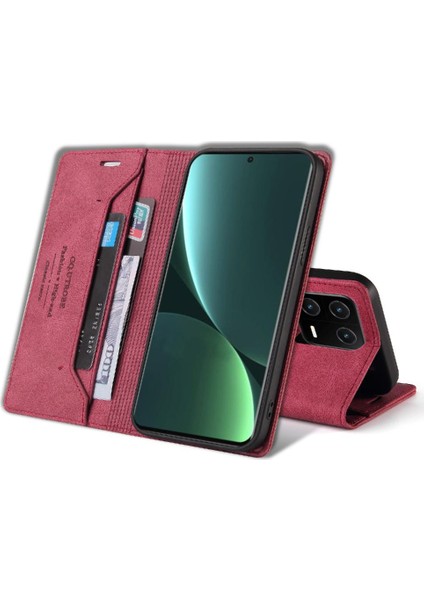 Xiaomi 13 Için Kılıf Iki Kart Yuvaları Premium Deri Premium Deri (Yurt Dışından)
