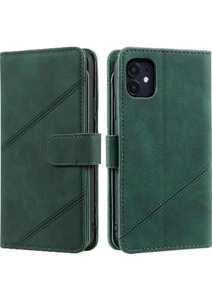 IPhone 12 Için Kılıf Mini Pu Deri Manyetik Kart Tutucu Kickstand Cüzdan (Yurt Dışından)