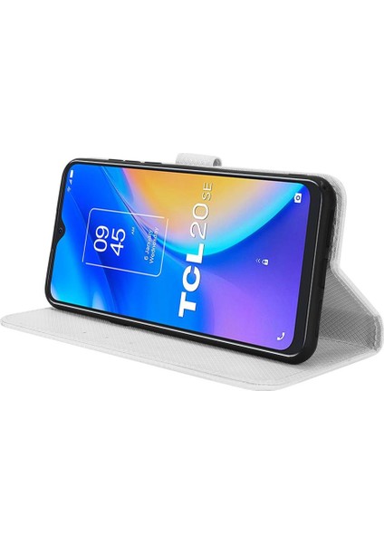 Tcl 20SE Kart Tutucu Kickstand Kapak Manyetik Cüzdan Için Kılıf (Yurt Dışından)