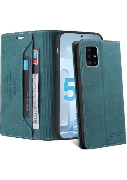 Samsung Galaxy A71 5g Premium Deri Iki Kart Yuvaları Premium (Yurt Dışından)