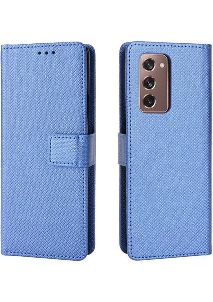 Samsung Galaxy Z Için Kılıf Fold 2 Kapak Kickstand Manyetik Cüzdan Kart (Yurt Dışından)