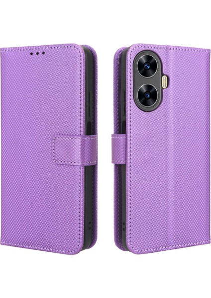 Realme C55 4g Kickstand Manyetik Cüzdan Kart Tutucu Kapak Için Kılıf (Yurt Dışından)
