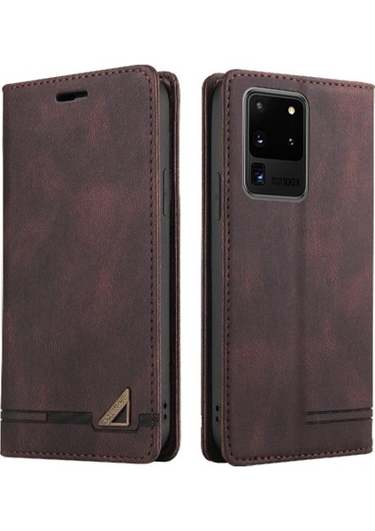 Samsung Galaxy S20 Ultra Kickstand Premium Deri Premium Iki Kılıf (Yurt Dışından) modelleri