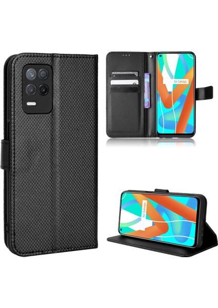 Realme 8 5g Kart Tutucu Manyetik Cüzdan Kickstand Kapak Için Kılıf (Yurt Dışından)
