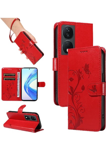 El Kayışı ve Kart Yuvası Yüksek Onur X7B Cüzdan Telefon Kılıfı Için Kılıf (Yurt Dışından)