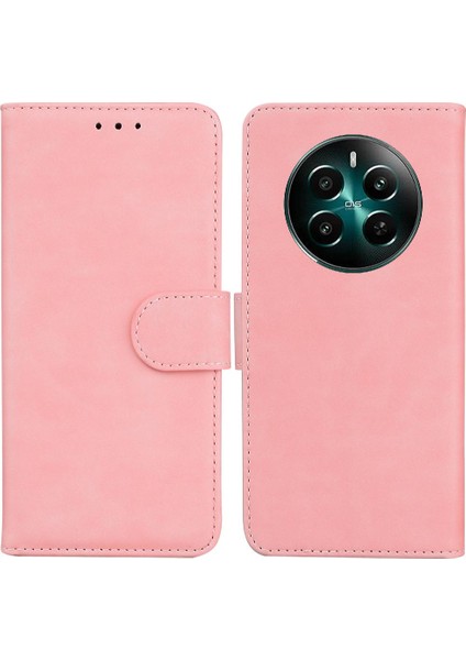 Realme 12 Artı Premium Pu Deri Manyetik Kart Yuvası Standı Için Flip Case (Yurt Dışından)