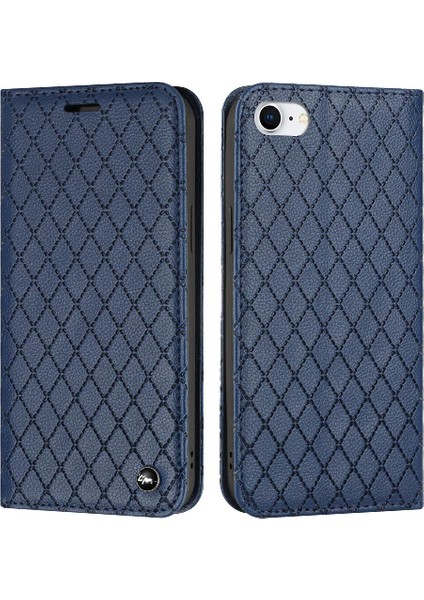 IPhone 7/8 Için Kılıf Cüzdan Manyetik Kabuk Çevirme Kartvizit Yuvaları Tutucu (Yurt Dışından)