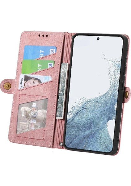 Samsung Galaxy S23 Basit Iş Deri Kılıf Için Flip Case Cüzdan Flip (Yurt Dışından)