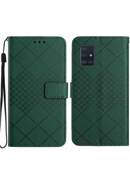 Samsung Galaxy A51 5g Için Flip Case Cüzdan Pu Deri Elmas Kabartmalı (Yurt Dışından)